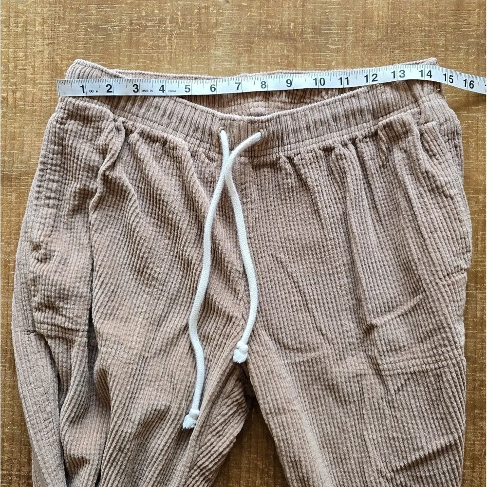 Aerie‎ corduroy drawstring pants in tan women's size small free shipping